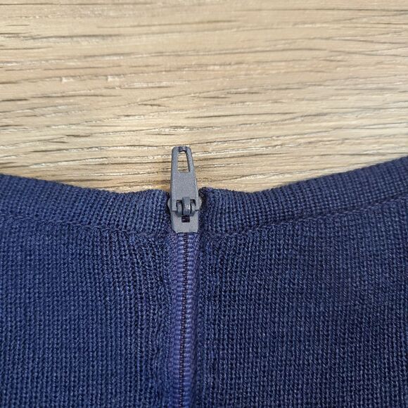 Rare Vintage 70s Goldworm Tussah Silk Knit Top Royal Blue Italy Luxury Designer - Picture 11 of 11